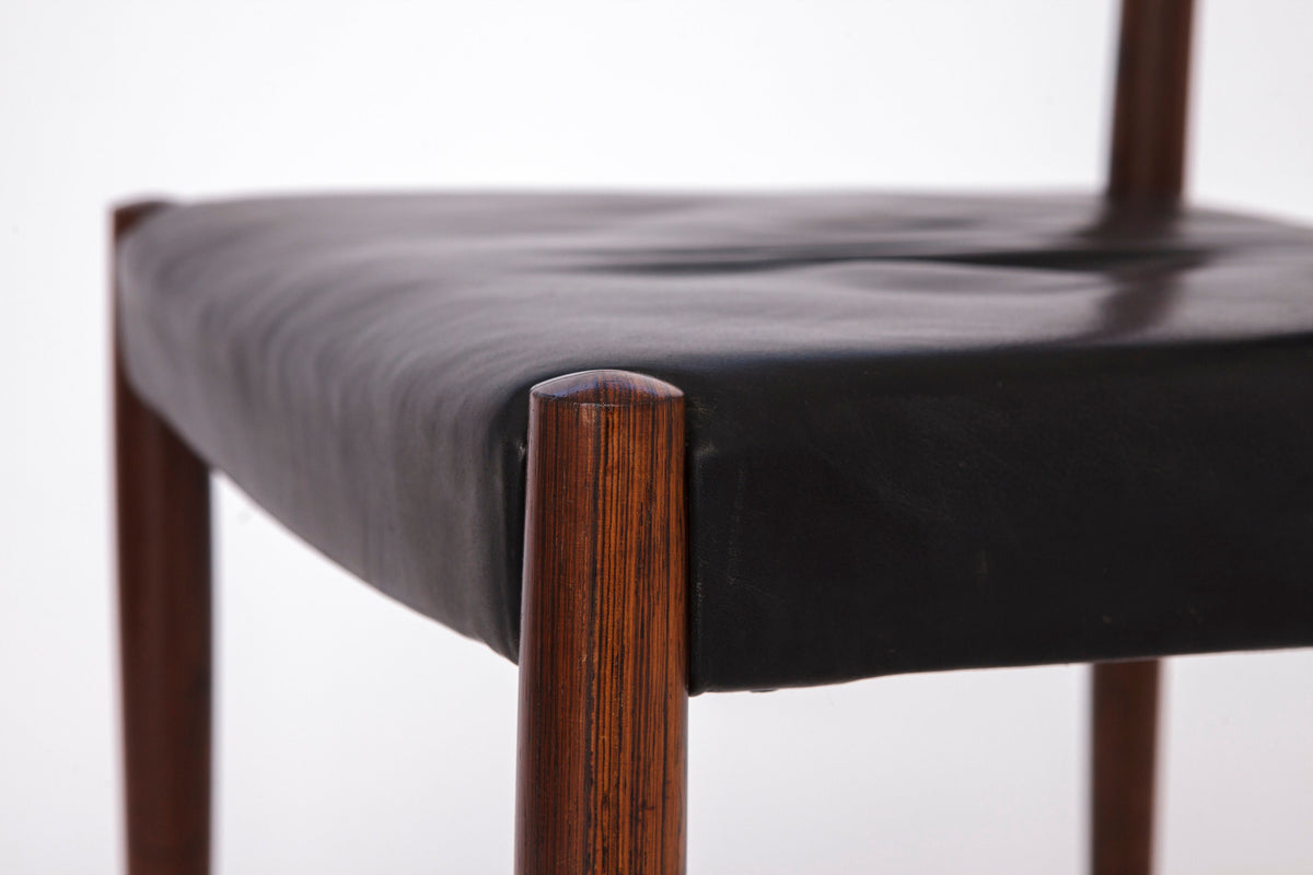 Vintage skrivebordsstol i palisander og læder af Ottensarndt, Tyskland, 1960’erne