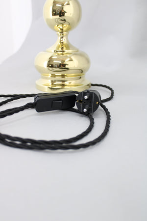 Vintage messing bordlampe, Danmark, 1950'erne