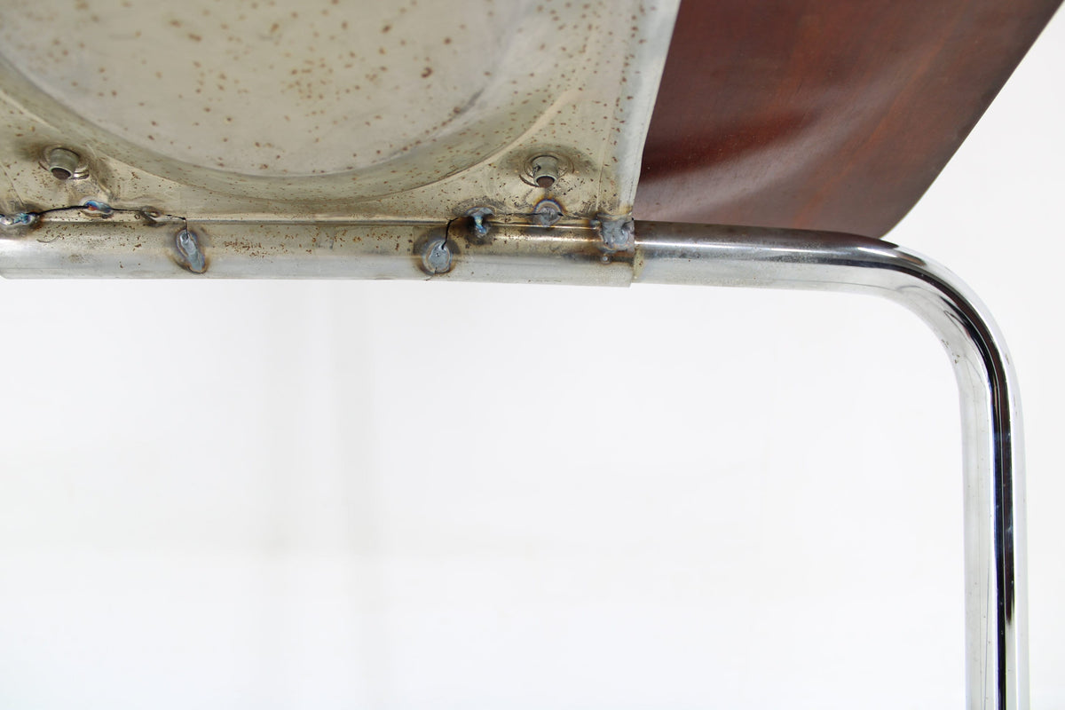 Elmar Flototto – Sidestol i krom og bøg