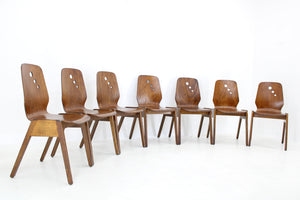 Spisestole i bøg, sæt af 7, tysk design