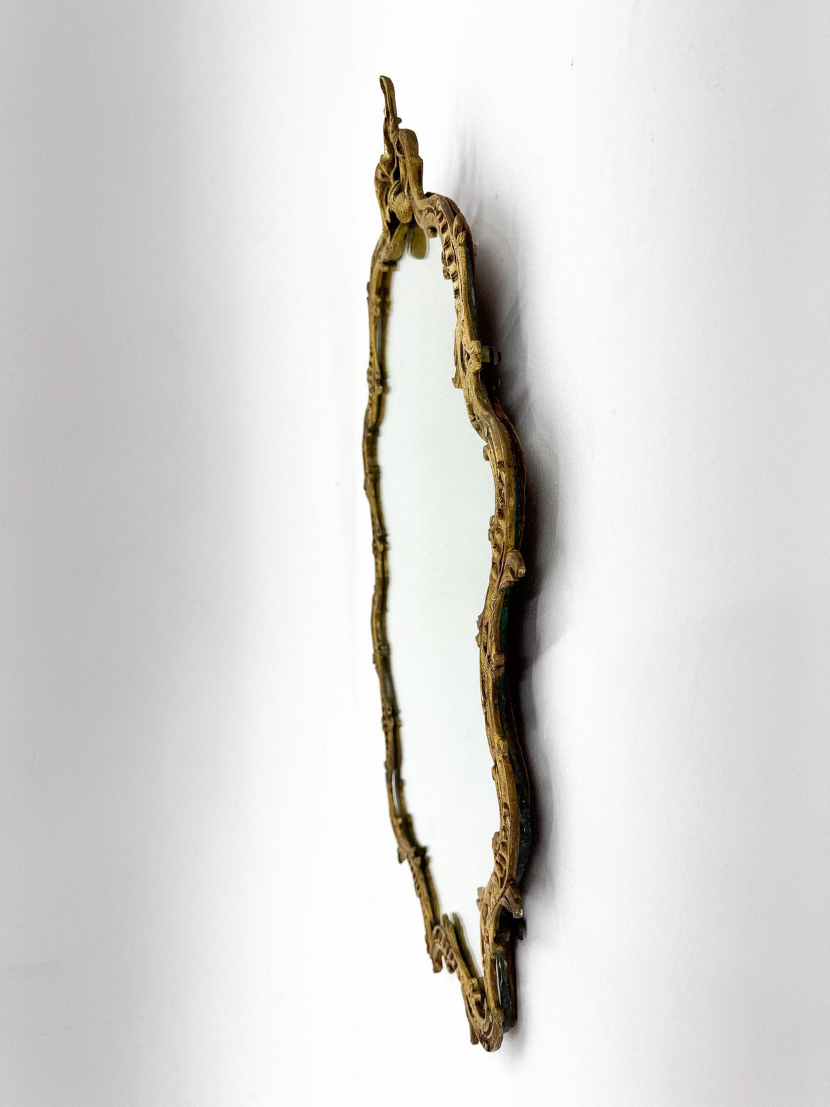 Fransk vintage spejl i messing