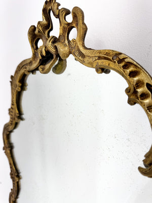 French vintage mirror in brass