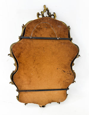 French vintage mirror in brass