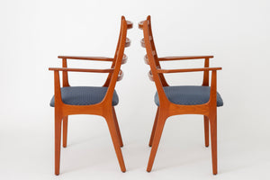 Sæt af 2 teak spisebordsstole fra KS Møbler, Danmark, 1960’erne (2 af 4 tilgængelige)