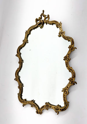 French vintage mirror in brass