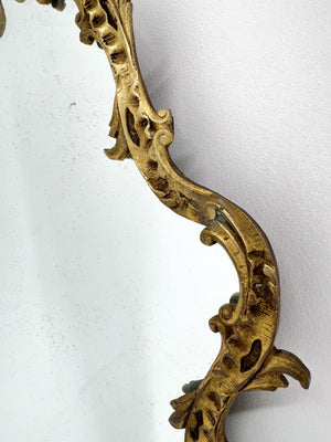 French vintage mirror in brass