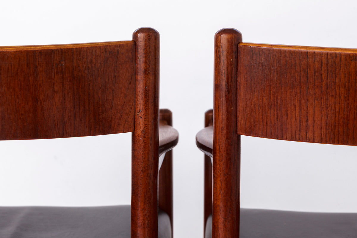 Vintage stole fra 1960&#39;erne i teak, 4 Stk