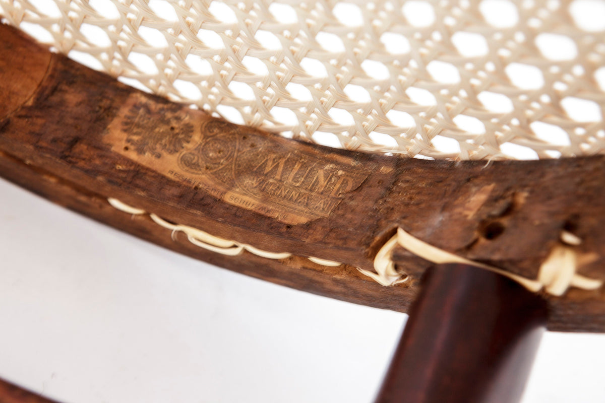 Vintage skrivebordsstol i bøjet træ fra Mundus, Østrig, 1930’erne–1950’erne