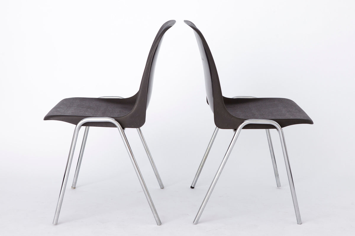 Sæt af 4 stabelbare plaststole, Tyskland, 1970’erne