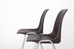 Sæt af 4 stabelbare plaststole, Tyskland, 1970’erne