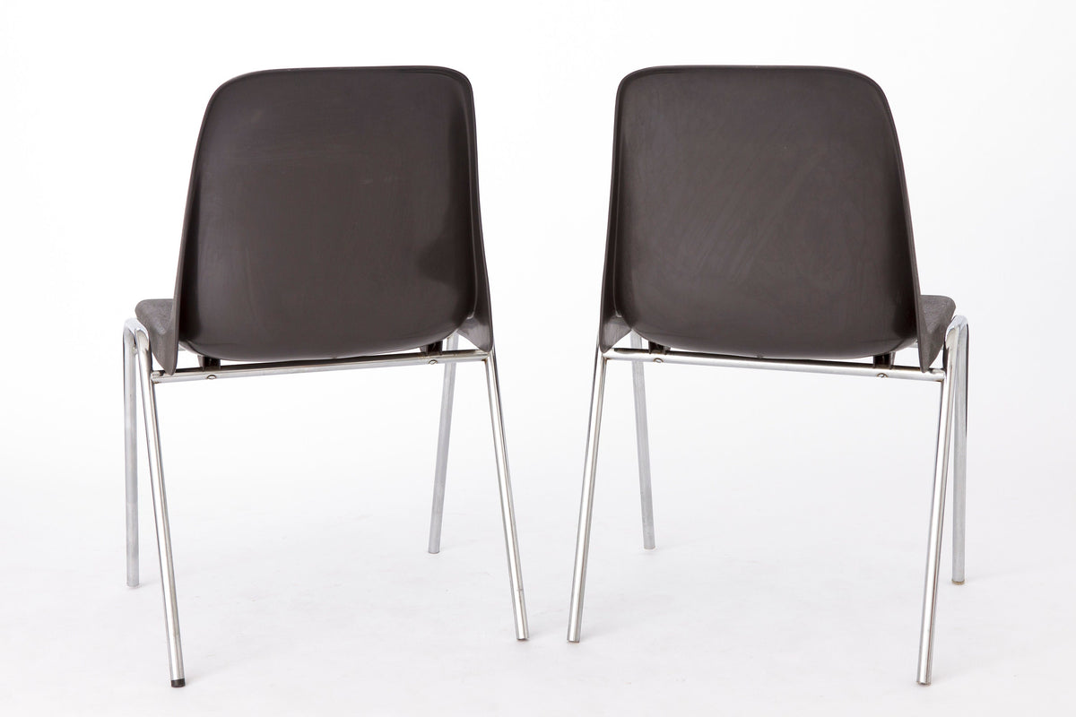 Sæt af 4 stabelbare plaststole, Tyskland, 1970’erne