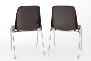 Sæt af 4 stabelbare plaststole, Tyskland, 1970’erne