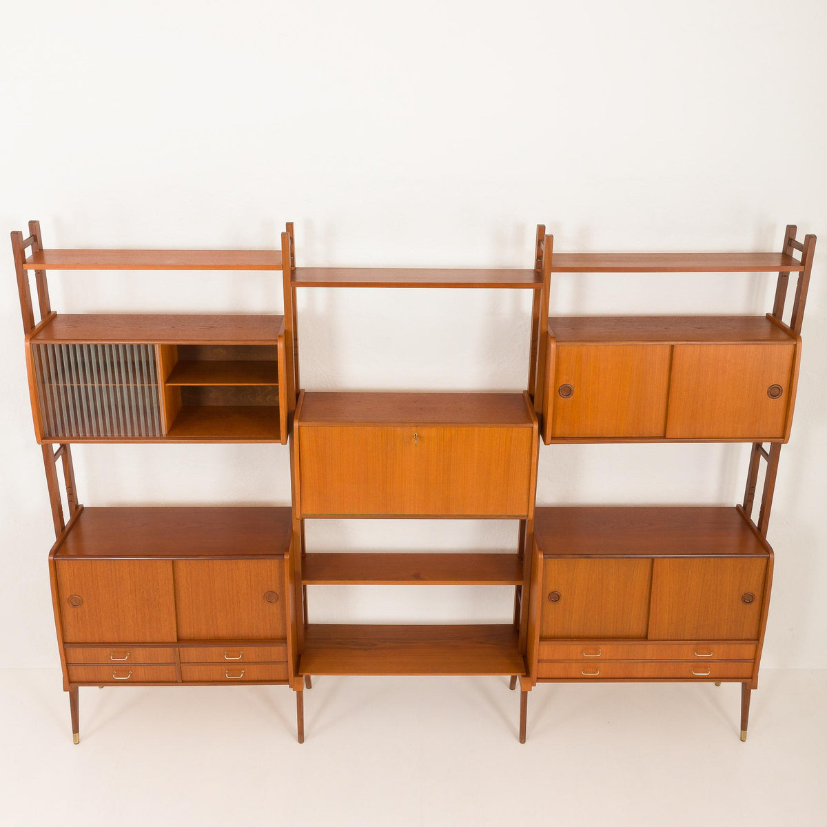 Norsk vintage vægsystem i teak fra 1960&#39;erne