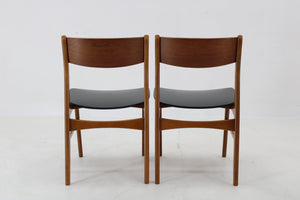 Seks danske teak-spisebordsstole fra 1960'erne