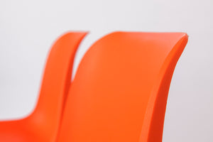 6 x stackable plastic chairs, Germany, 1970s, unknown manufacturer