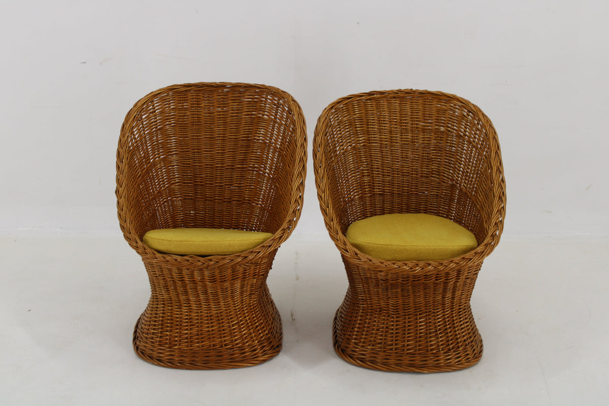 2 x lounge-stole i rattan, Italien