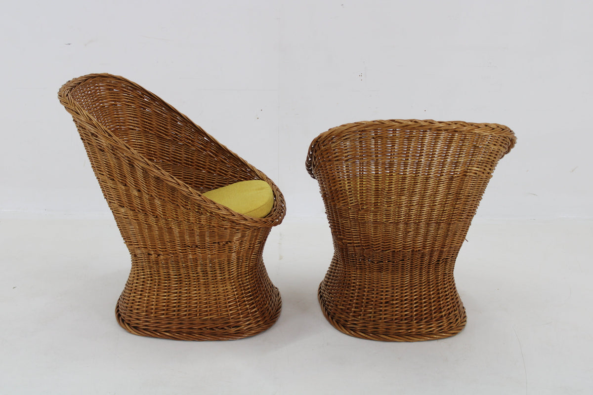 2 x lounge-stole i rattan, Italien