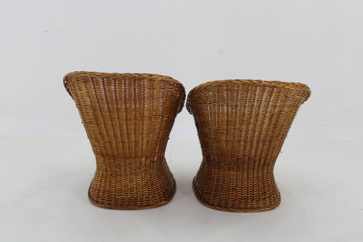 2 x lounge-stole i rattan, Italien