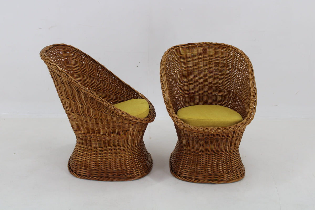 2 x lounge-stole i rattan, Italien