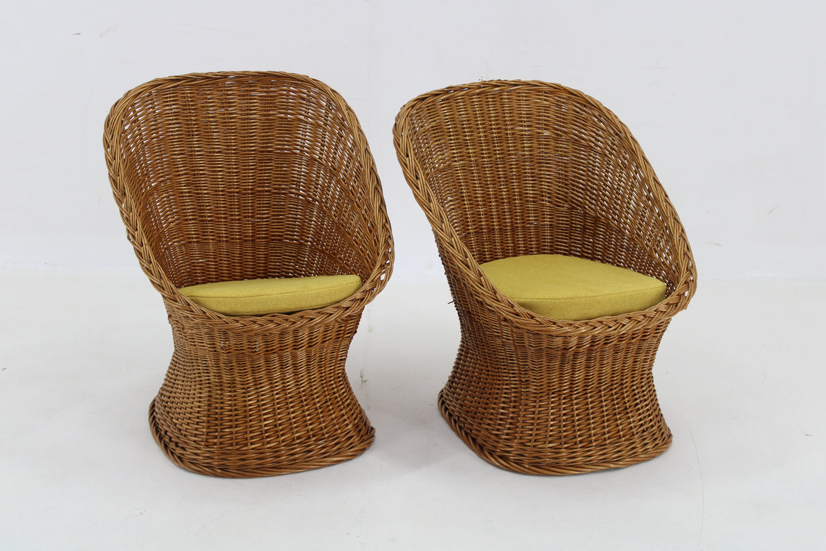 2 x lounge-stole i rattan, Italien