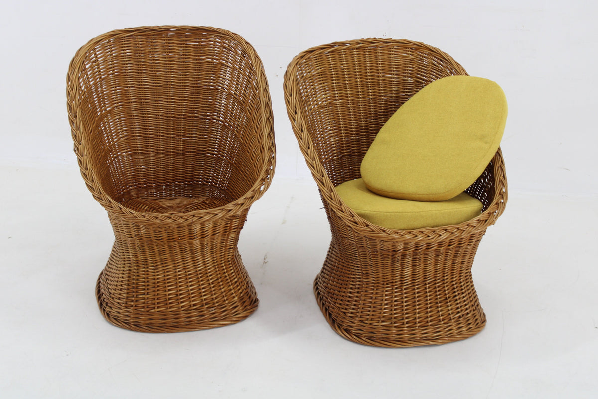 2 x lounge-stole i rattan, Italien