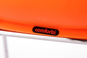 Stabelstole i plast og krom, retro design – Sæt af 4