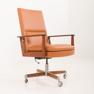 Arne Vodder - Kontorstol i Rosewood og Anilin Læder, Sibast, Danmark, 1960'erne