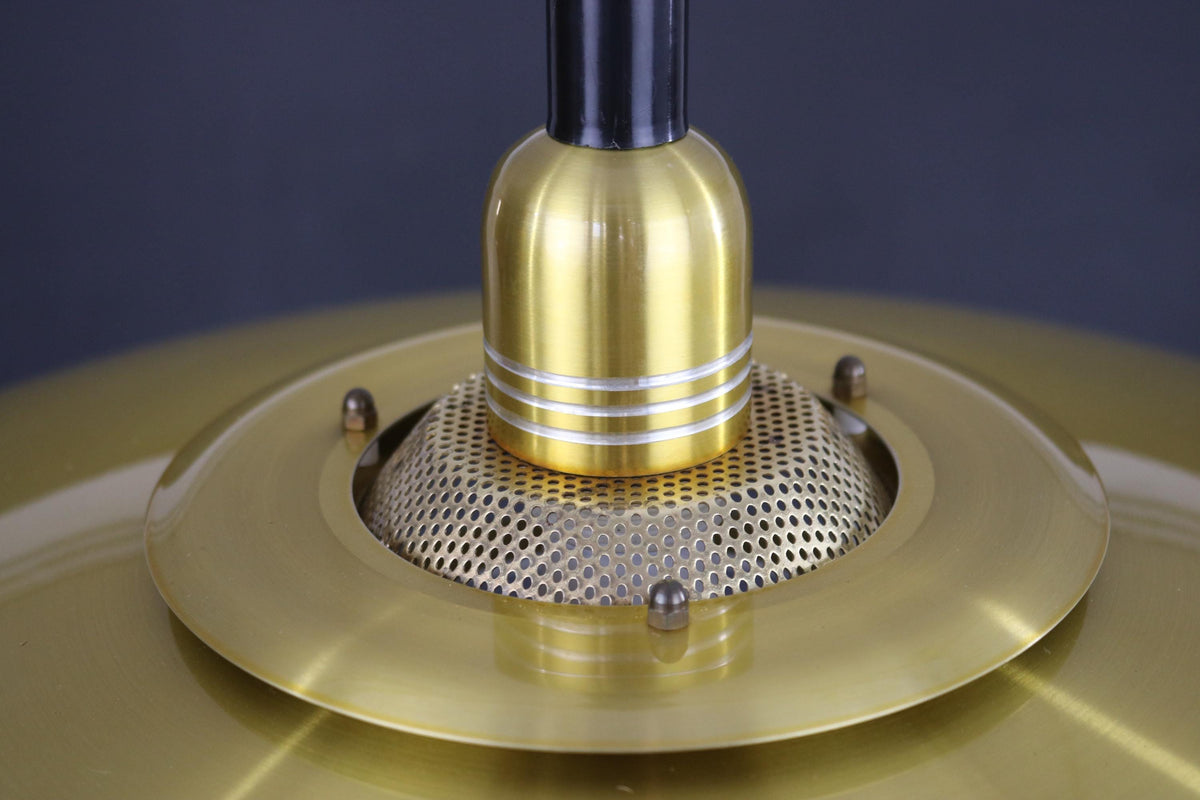 Messing loftlampe – Dansk design fra 1970&#39;erne