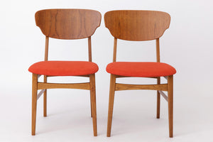 Spisebordsstol i teak og eg, dansk design – Pris pr. stk.