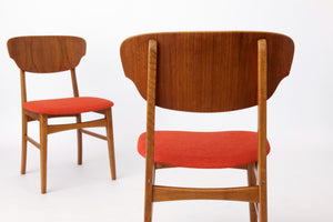 Spisebordsstol i teak og eg, dansk design – Pris pr. stk.