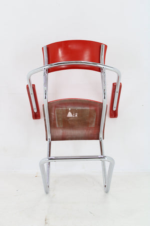 German Bauhaus chair with slender shapes from the 1940s