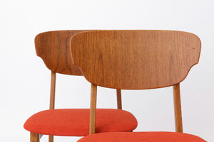 Spisebordsstol i teak og eg, dansk design – Pris pr. stk.