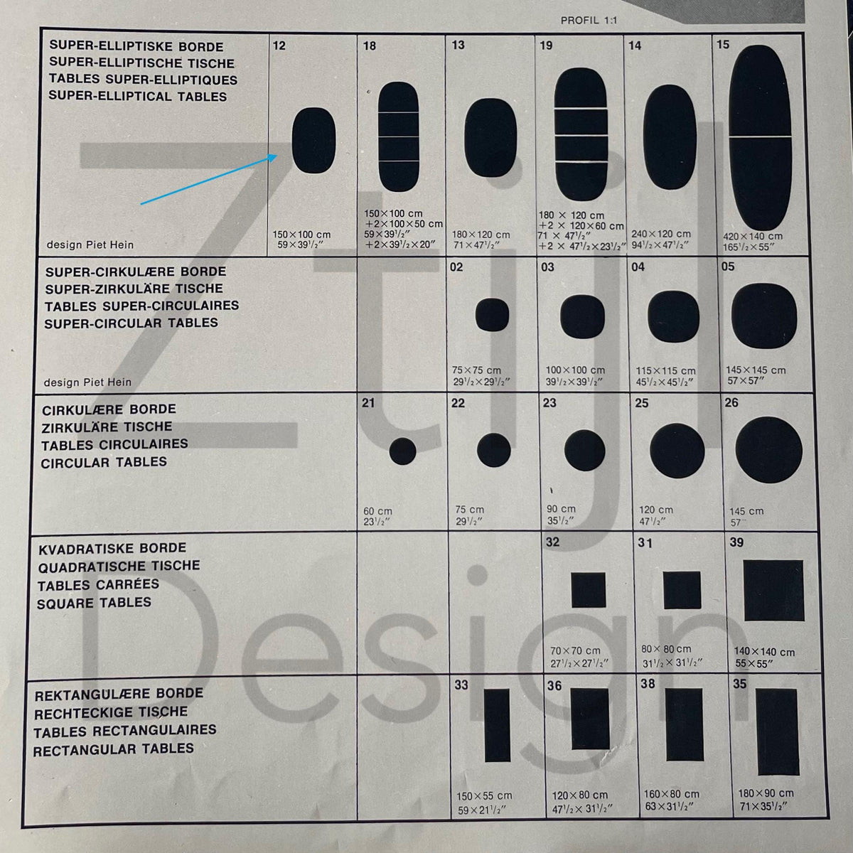 Piet Hein og Bruno Mathsson – Spisebord for Fritz Hansen, 1960&#39;erne