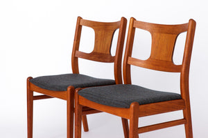 Spisebordsstole i teak, dansk design – Sæt af 2