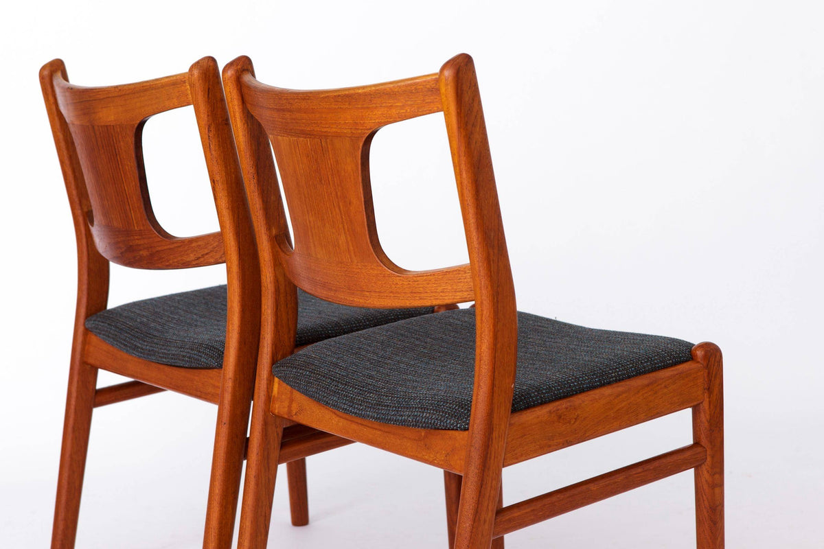 Spisebordsstole i teak, dansk design – Sæt af 2