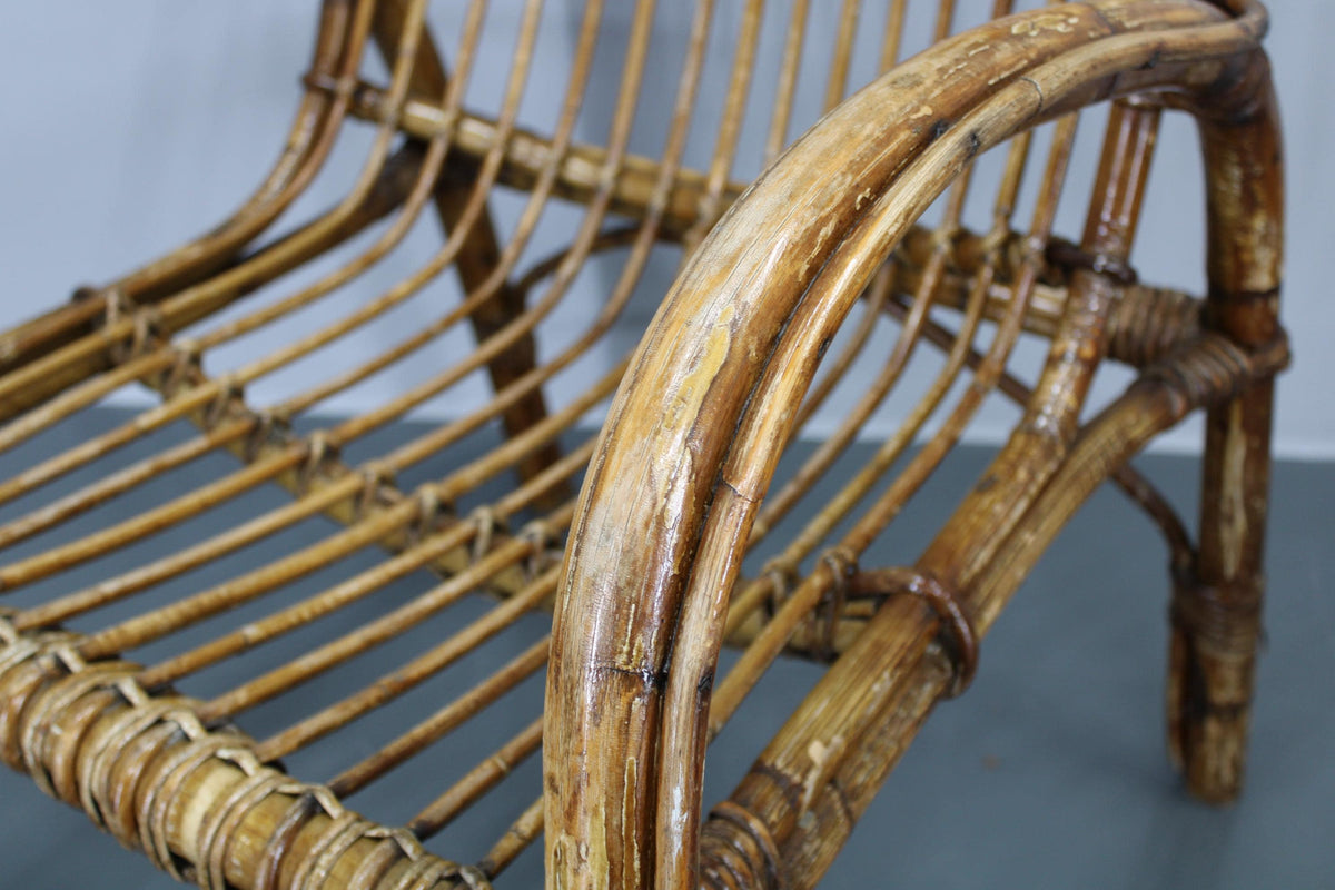 Franco Albini – 3 x franske Riviera Rattan stole og kaffebord fra 1950'erne