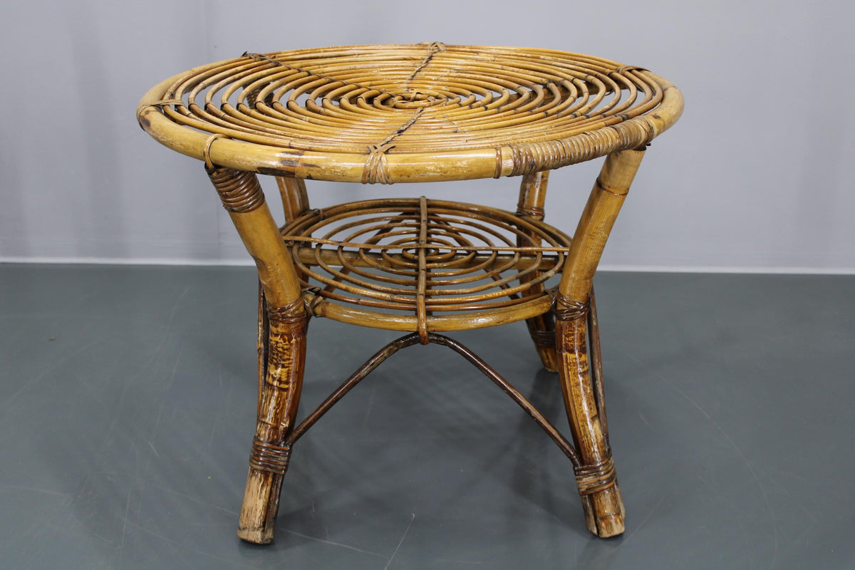 Franco Albini – 3 x franske Riviera Rattan stole og kaffebord fra 1950'erne