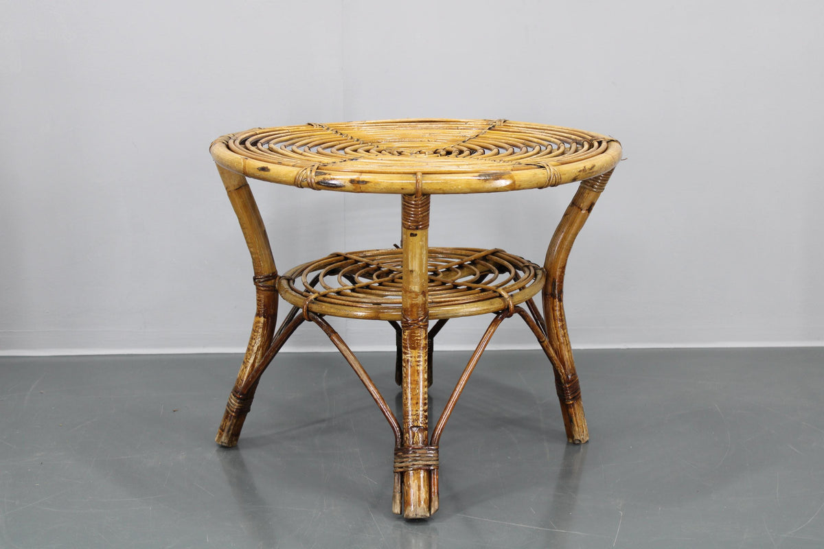 Franco Albini – 3 x franske Riviera Rattan stole og kaffebord fra 1950'erne