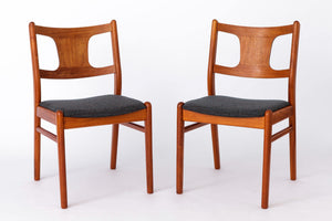 Spisebordsstole i teak, dansk design – Sæt af 2