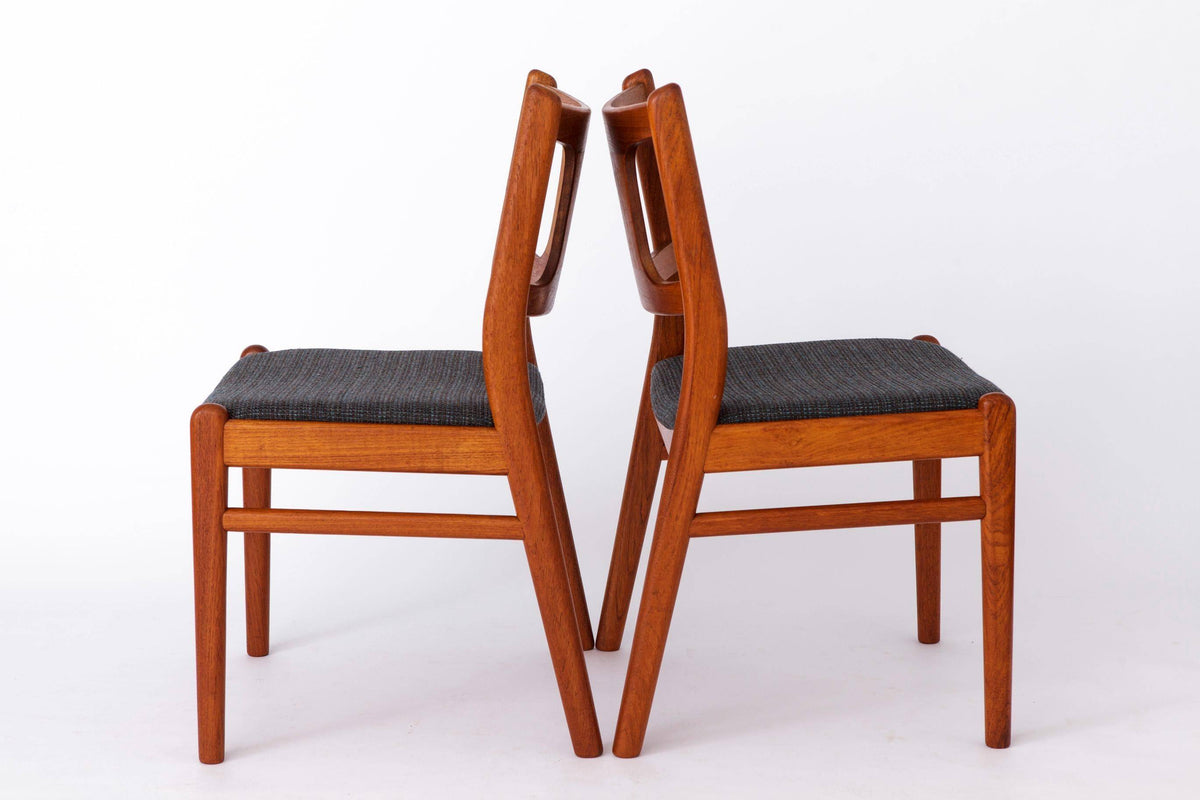 Spisebordsstole i teak, dansk design – Sæt af 2