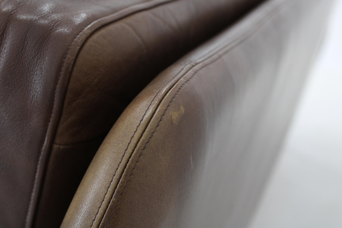 Svend Skipper - 3-personers sofa i brun læder fra 1970&#39;erne