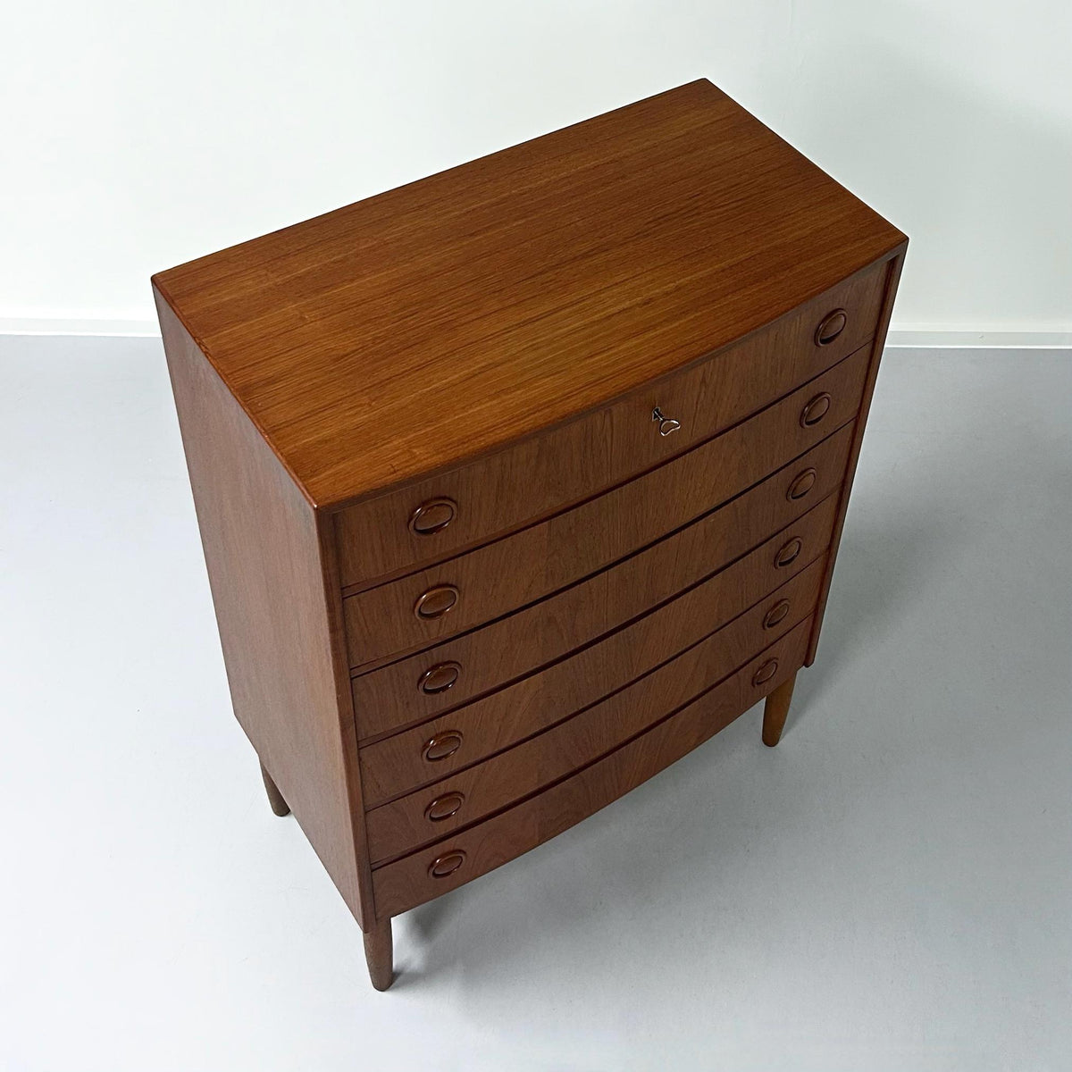 Dansk kommode med seks skuffer i teak, 1960’erne