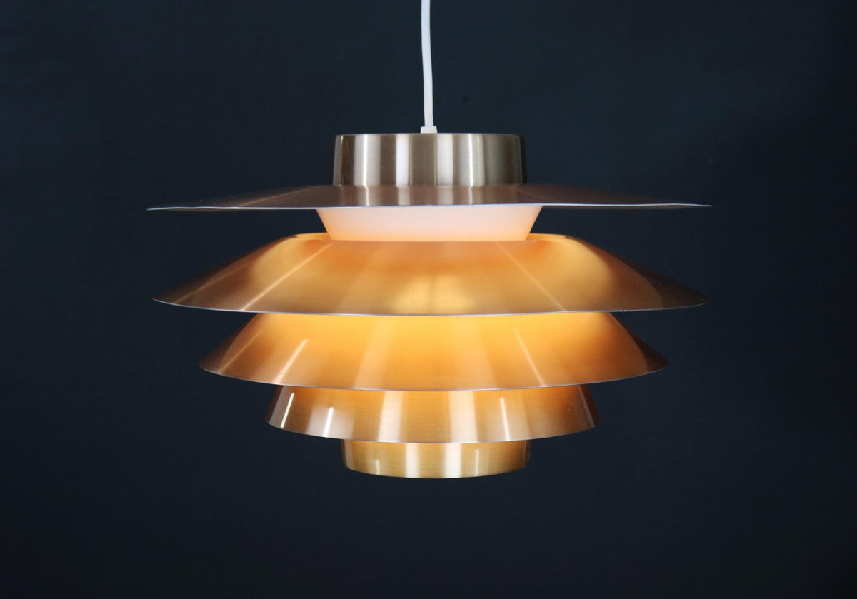 Sven Middelboe – Pendel i kobber og messing, Model Verona, Nordisk Solar fra 1980&#39;erne