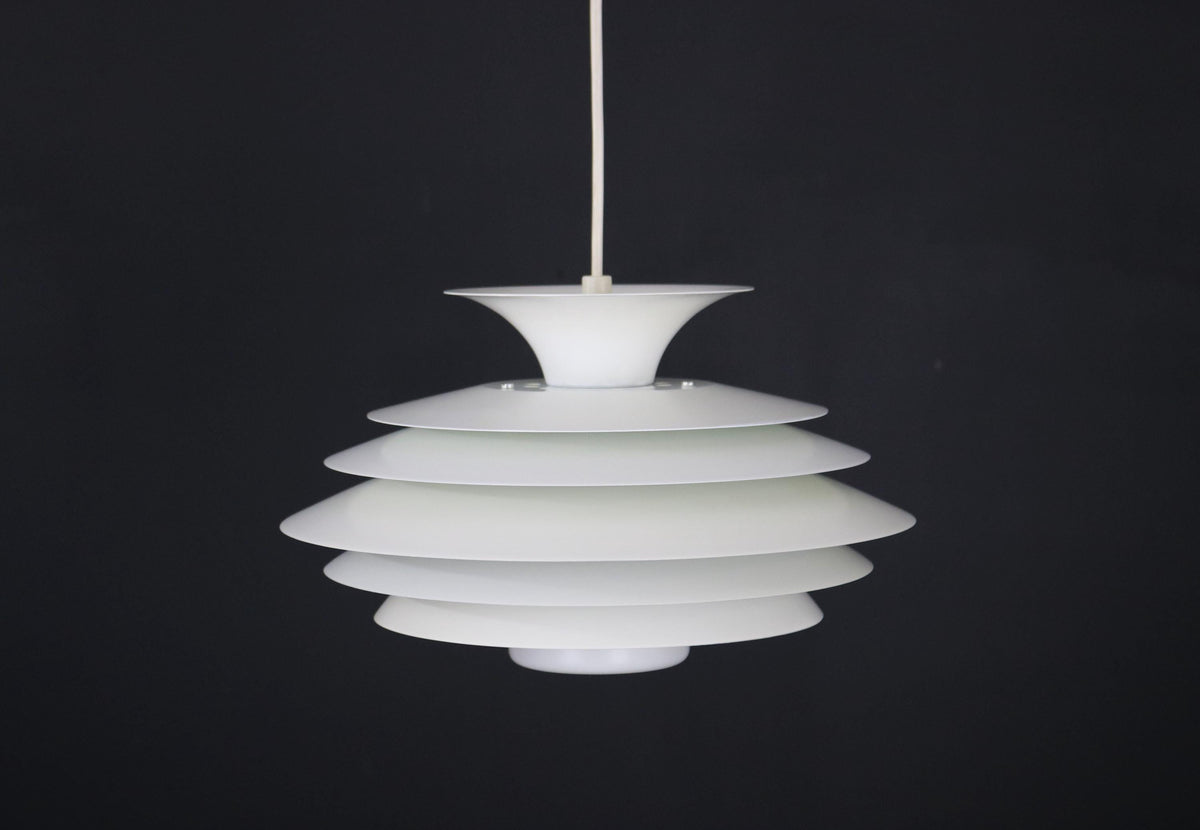 Top Lamper – Hvid model 311 loftlampe med 7 skærme, 1970'erne