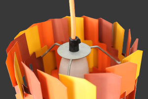 Louis Weisdorf - Pendant lamp in orange and yellow from the 1960s