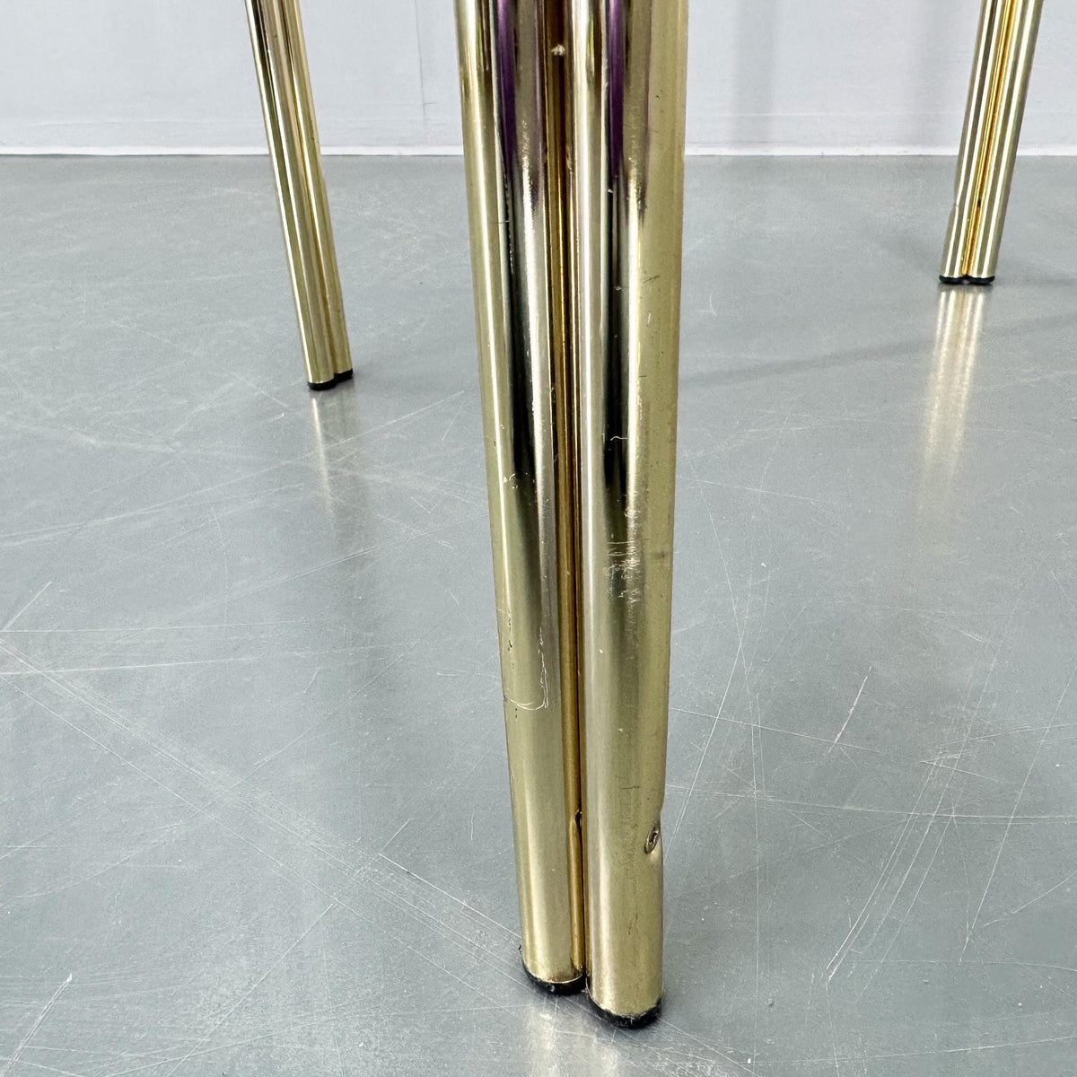 Sofabord i messing og røgfarvet glas, produceret i Tyskland, 1970’erne