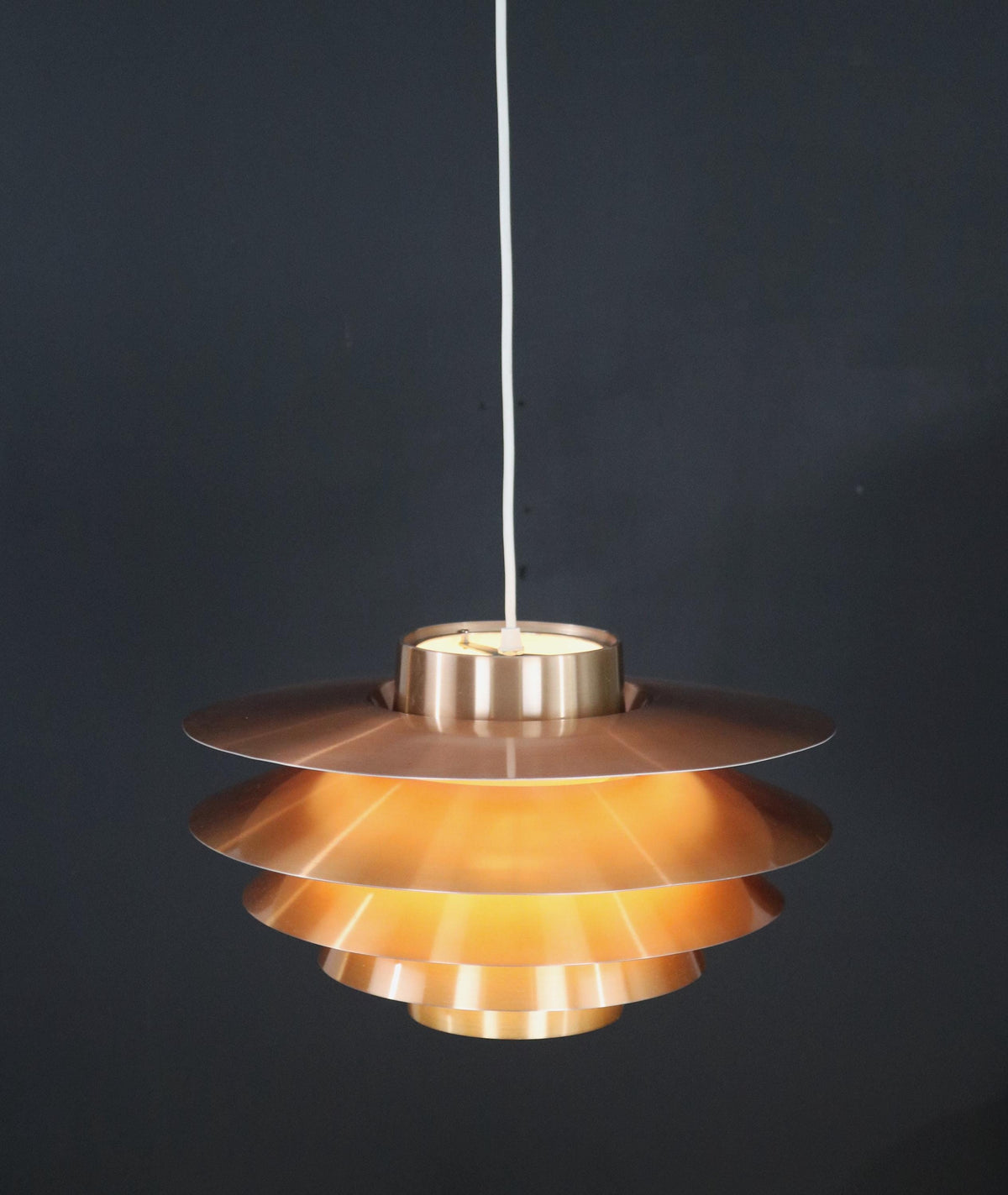 Sven Middelboe – Pendel i kobber og messing, Model Verona, Nordisk Solar fra 1980&#39;erne