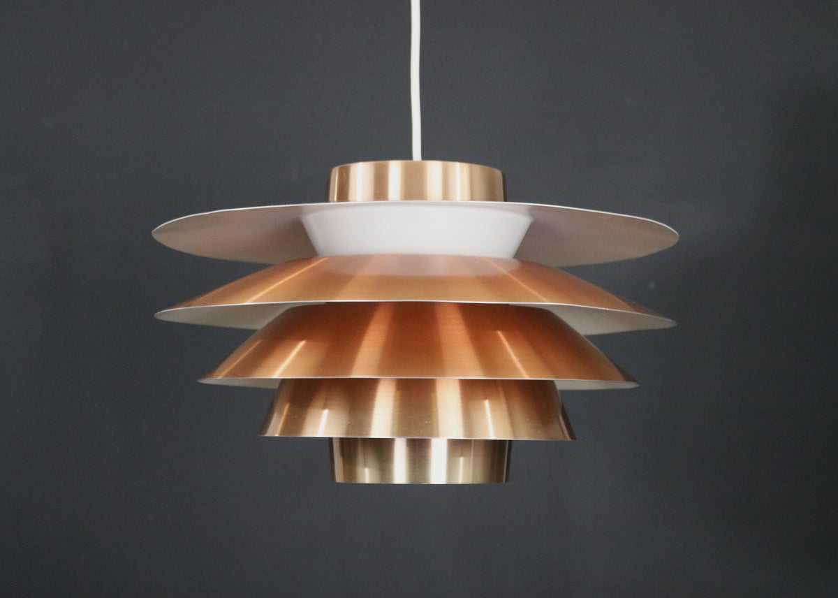 Sven Middelboe – Pendel i kobber og messing, Model Verona, Nordisk Solar fra 1980&#39;erne