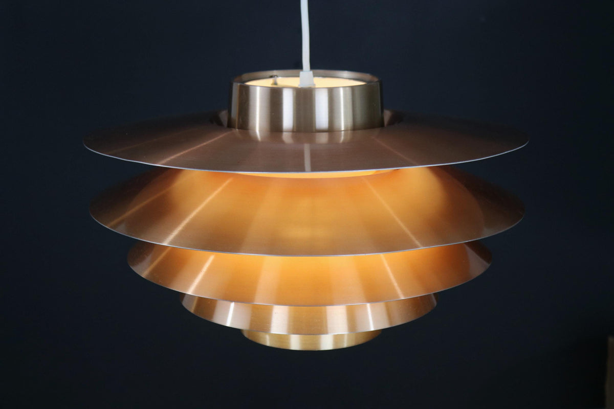 Sven Middelboe – Pendel i kobber og messing, Model Verona, Nordisk Solar fra 1980&#39;erne
