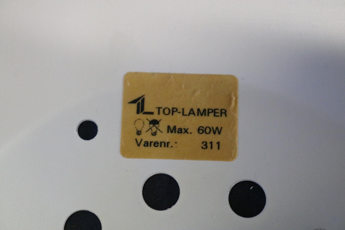 Top Lamper – Hvid model 311 loftlampe med 7 skærme, 1970'erne